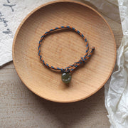 Buddha Stones Hetian Jade Cat Paw Lucky Bag Pattern Prosperity Bracelet Bracelet BS 1