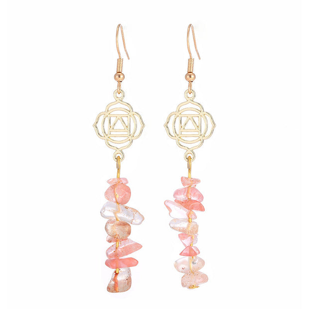 Healing Crystals Zen Cairn Confidence Earrings (Extra 30% Off | USE CODE: FS30) Earrings BS Watermelon Tourmaline