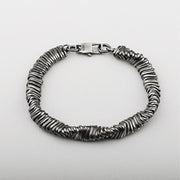 Buddha Stones 925 Sterling Silver Vintage Twisted Design Wealth Healing Chain Bracelet Bracelet BS 4