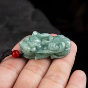 Buddha Stones Jade PiXiu Wealth Luck String Necklace Pendant Necklaces & Pendants BS 4