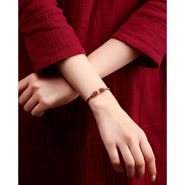 Buddha Stones Handmade Dunhuang Color Luck Braid String Bracelet Bracelet BS 13