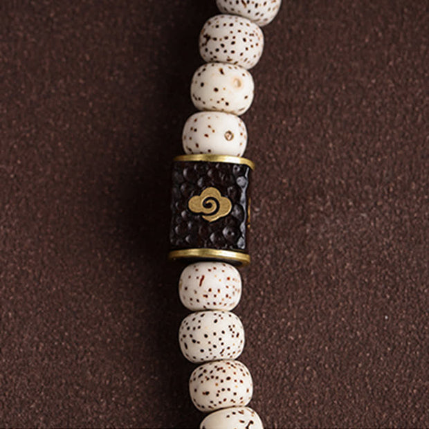Buddha Stones Tibetan 108 Mala Beads Bodhi Seed Wisdom Charm Bracelet
