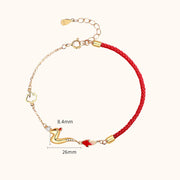 Buddha Stones 925 Sterling Silver Luck Year of the Dragon Red String Chain Bracelet Bracelet BS 33
