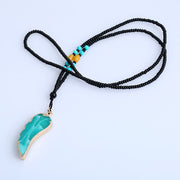 Buddha Stones Ethnic Turquoise Crystal Protection Necklace Pendant Necklaces & Pendants BS 2