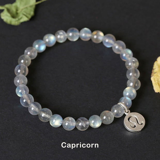 12 Constellations of the Zodiac Moonstone Charming Bracelet Bracelet BS Capricorn
