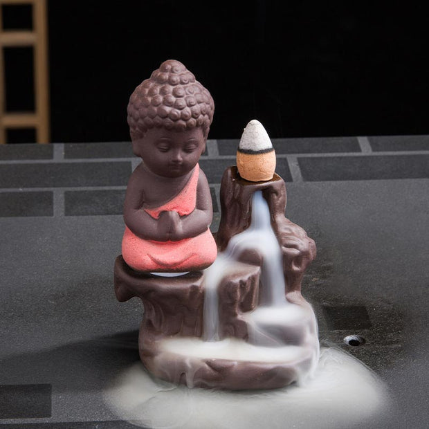Buddha Stones  Backflow Smoke Fountain Ceramic Blessing Incense Burner Decoration Decorations Incense Burner BS 2