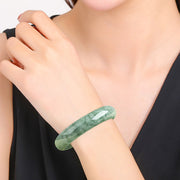 Buddha Stones Natural Jade Luck Wealth Bangle Bracelet Bracelet BS 2
