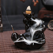 Handcrafted Waterfall Incense Holder Backflow Cone Ceramic Burner with 20 Free Cones Incense Burner BS 1