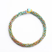 Buddha Stones Colorful Rope Luck Handcrafted Braided Child Adult Bracelet Bracelet BS 9
