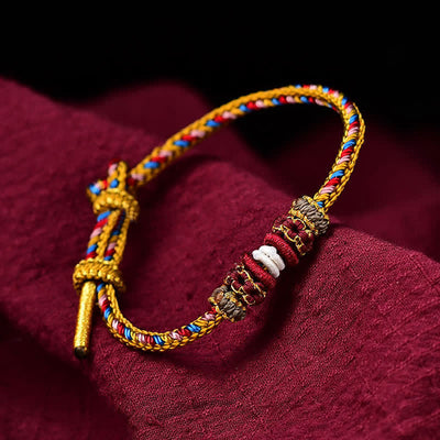 Buddha Stones Handmade Dunhuang Color Luck Braid String Bracelet Bracelet BS main
