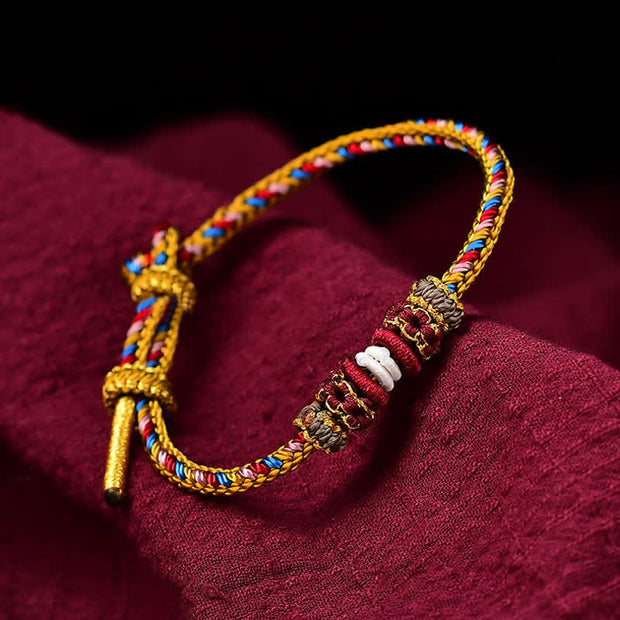 Buddha Stones Handmade Dunhuang Color Luck Braid String Bracelet Bracelet BS main