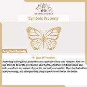Buddha Stones Flower Jade Butterfly Luck Abundance Charm Anklet Anklet BS 6