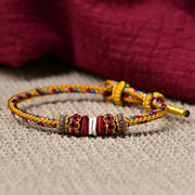 Buddha Stones Handmade Dunhuang Color Luck Braid String Bracelet Bracelet BS 10