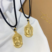 Buddha Stones Gold Buddha Copper Wealth Necklace Pendant Necklaces & Pendants BS 1