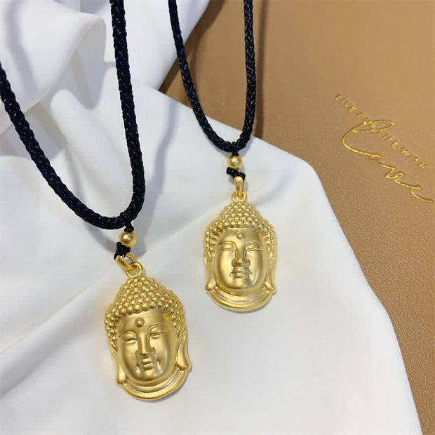 Buddha Stones Gold Buddha Copper Wealth Necklace Pendant Necklaces & Pendants BS 1