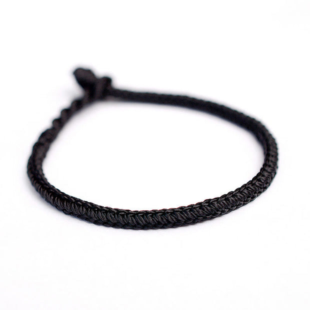 Buddha Stones Tibetan Handmade Eight Thread Peace Knot Protection Braided String Bracelet
