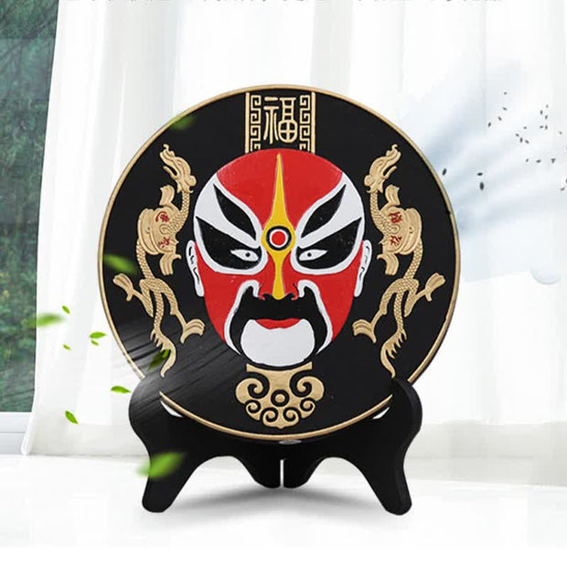 Buddha Stones Peking Opera Mask PiXiu Blessings Fengshui Wealth Fortune Home Decoration Ornament