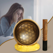 Buddha Stones Tibetan Sound Bowl Handcrafted for Emotional Balance Healing and Yoga Meditation Singing Bowl Set