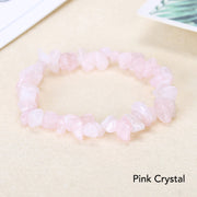 Natural Irregular Shape Crystal Stone Warmth Soothing Bracelet Bracelet BS Pink Crystal