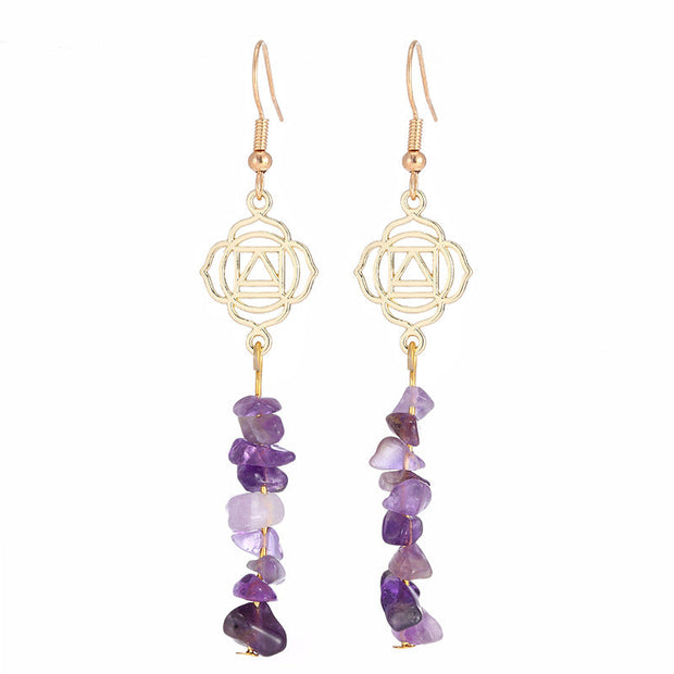 Healing Crystals Zen Cairn Confidence Earrings (Extra 30% Off | USE CODE: FS30) Earrings BS Amethyst