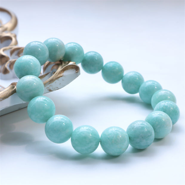 Buddha Stones Natural Amazonite Beads Healing Confidence Bracelet