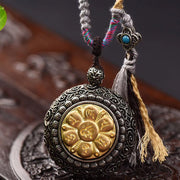Buddha Stones Agarwood Nine Tailed Fox Zakiram Goddess of Wealth Green Tara Thangka Luck String Necklace (Extra 30% Off | USE CODE: FS30)
