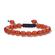 Buddha Stones Natural Healing Power Gemstone Crystal Beads Unisex Adjustable Macrame Bracelet Bracelet BS Red Agate