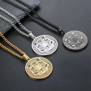 Buddha Stones Animal Titanium Steel Chain Necklace Protection Pendant Necklaces & Pendants BS 5