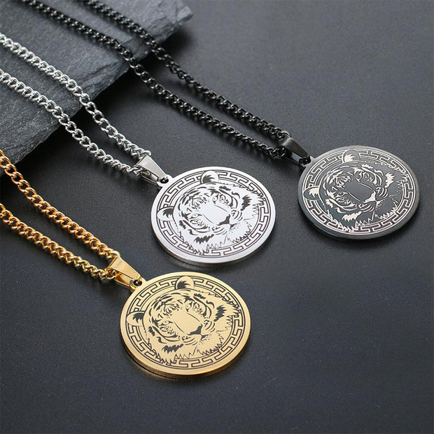 Animal Titanium Steel Chain Necklace Protection Pendant (Extra 30% Off | USE CODE: FS30) Necklaces & Pendants BS 5