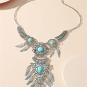 Tibetan Turquoise Copper Wisdom Balance Necklace Pendant (Extra 30% Off | USE CODE: FS30) Necklaces & Pendants BS 4