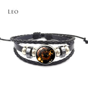 Buddha Stones 12 Constellations of the Zodiac Moon Protection Bracelet Bracelet BS Leo