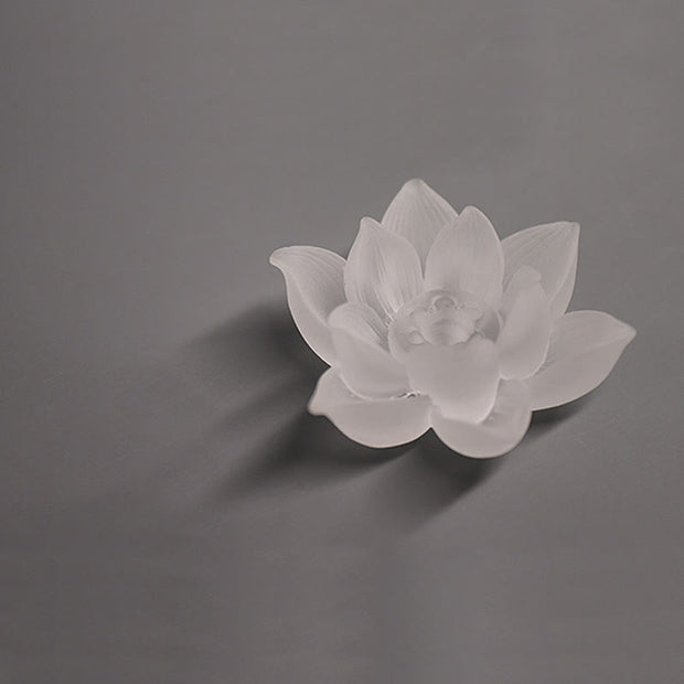 Buddha Stones Mini Lotus Liuli Crystal Healing Meditation Stick Incense Burner Decorations BS 27