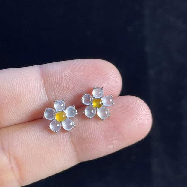FREE Today: Release Negativity White Jade Flower Blessing Stud Earrings FREE FREE Yellow Chalcedony Earring