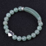 Natural Crystal Beads Unisex Heart Bracelet Bracelet BS 6