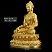 Buddha Stones Shakyamuni Amitabha Medicine Buddha Figurine Serenity Copper Statue Home Decoration Decorations BS 6