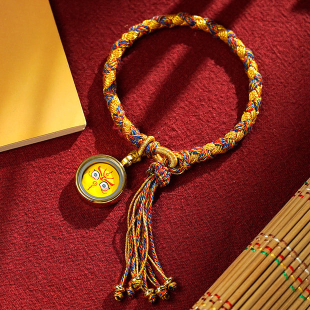Buddha Stones Handmade Tibetan Five God Of Wealth Dragon Scale Rope Luck Braid Bracelet