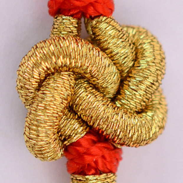 Buddha Stones Handmade Simple Design Chinese Knotting Luck Strength Braid String Bracelet Bracelet BS 14