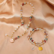 Buddha Stones Natural Various Crystal Stone Bead Pearl Shell Healing Bracelet Bracelet BS 1