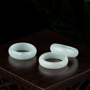 Buddha Stones Natural Jade Prosperity Luck Ring Ring BS 1
