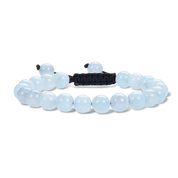 Buddha Stones Natural Healing Power Gemstone Crystal Beads Unisex Adjustable Macrame Bracelet Bracelet BS Aquamarine