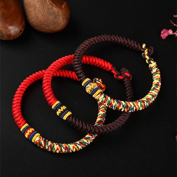 FREE Today: Luck Strength Buddha Stones Tibetan Handmade Multicolored Thread King Kong Knot Braid String Bracelet FREE FREE 1