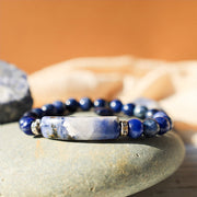 Buddha Stones Natural Quartz Love Heart Healing Beads Bracelet Bracelet BS 11