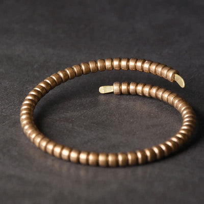 Buddha Stones Vintage Design Copper Balance Adjustable Cuff Bracelet Bracelet Bangle BS Men (Free Size)