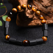 Buddha Stones Natural Black Tourmaline Tiger Eye Positive Bracelet Bracelet BS 3