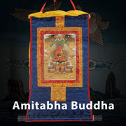Buddha Stones Tibetan Framed Thangka Blessing Protection Decoration Decorations BS Amitabha Buddha