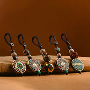 Buddha Stones Tibetan Om Mani Padme Hum Bodhi Seed Peace Key Chain Key Chain BS 1