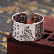 Buddha Stones FengShui Buddha Chinese Zodiac Protection Adjustable Ring Ring BS Goat & Monkey