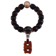 Buddha Stones Tibetan Yak Bone Dzi Bead Turquoise Keep Away Evil Spirits Bracelet Bracelet BS 20
