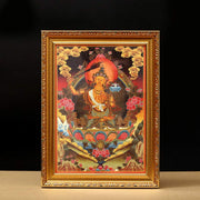 Buddha Stones Tibetan Framed Thangka Painting Blessing Decoration Decorations BS 8