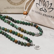 Buddha Stones Lotus Crystal Stone 108 Beads Mala Bracelet (Extra 30% Off | USE CODE: FS30) Mala Bracelet BS 8